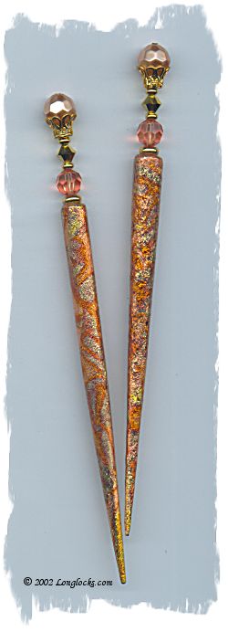 Summer Sunset LongLocks GlimmerStix Hair Sticks
