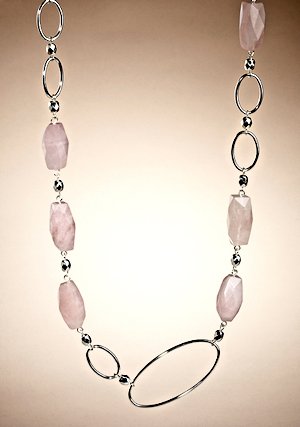 Adrienne Vittadini Rose Quartz Necklace