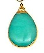 Devon Leigh 24kt. Gold Chrysoprase Pendant