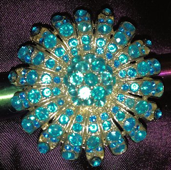 Turquoise Rhinestone Statement Ring