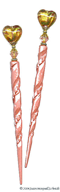 Sweet Peach LongLocks GlimmerStix Hair Sticks