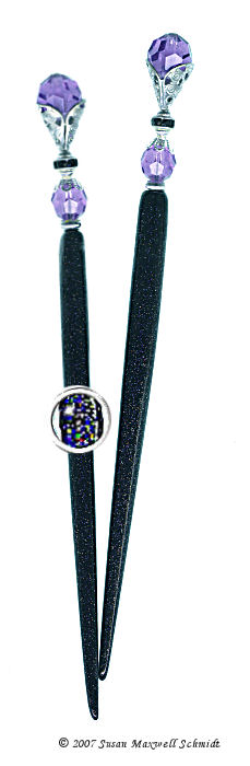 Tanzanite Tempest LongLocks HoloStix Hair Sticks