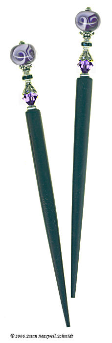 Tanzanite Twist Special Edition Original LongLocks HairSticks - Click to see our hair jewelry catalog!