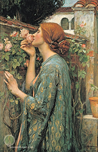 The woman depicted in Waterhouse's Soul of a Rose wears a beautifully braided bun