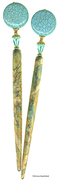 Turquadisiac Special Edition FoilStix LongLocks Hair Jewelry - Click to see our full catalog!