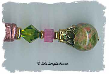 Unakite Rose GemStix Hair Sticks