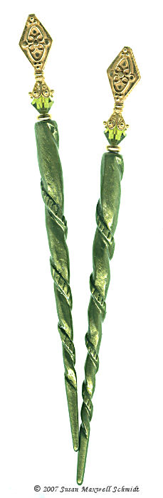Verdant Summer LongLocks d'OrStix Hair Sticks