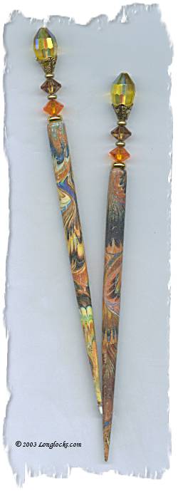 Victorian Fan LongLocks GalleryStix Hair Sticks