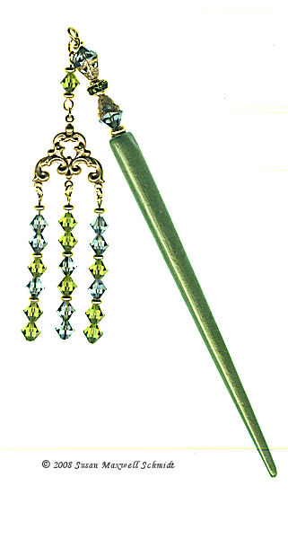 Vintage Tapestry LongLocks GeishaStix Hair Sticks