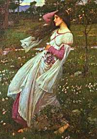 Windflowers by John William Waterhouse - Click to see this painting on items available in The Rapunzel Shoppe!