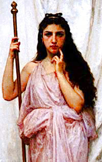Young Priestess by William Bourguereau - Click to send as a free postcard!
