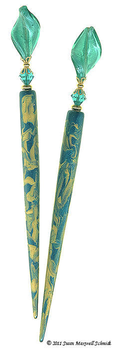 Zircon Forest LongLocks Design - Click to see our hair jewelry catalog!