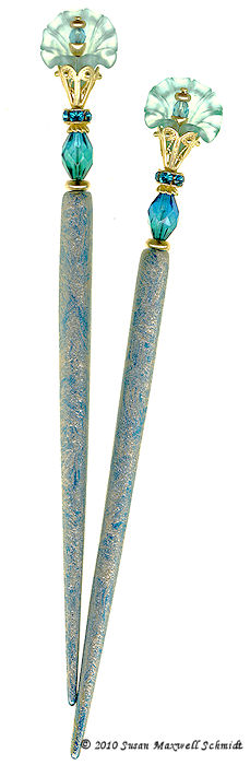Zircon Lily LongLocks Design - Click to see our hair accessories and jewelry catalog!