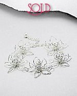 Sterling Silver Floating Waterlily Bracelet