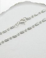 Mixed Ball Sterling Silver Chain Necklace