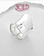 Smooth Sterling Silver Adjustable Cigar Band Ring