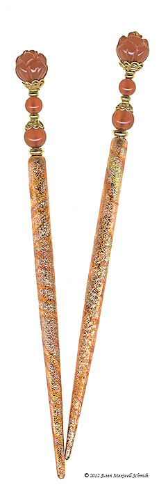 LongLocks Fire Lotus Special Edition FoilStix Hair Sticks