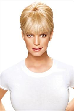 Jessica Simpson Models Ken Paves Clip-On Bangs