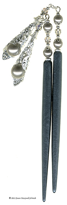 Platinum Pearl LongLocks SwingStix Hair Pins