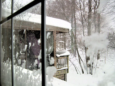 A Sleeping Porch Covered with Snow