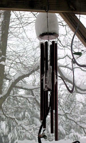 Snow Covered Wind Chimes