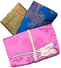 Chinese Silk Brocade Jewelry Rolls