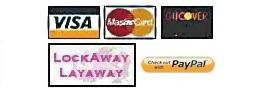 VISA, MasterCard, Discover, PayPal and LongLocks LockAway layaway plan accepted here!