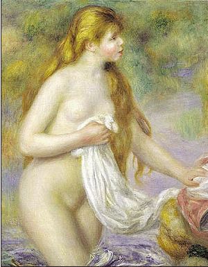 Bather with Long Hair by Renoir