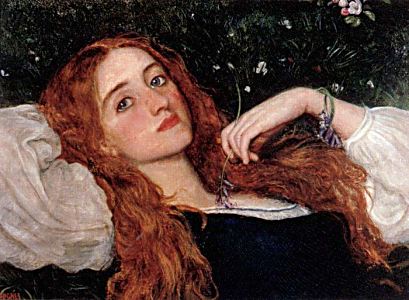 In The Grass by Arthur Hughes