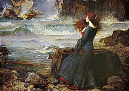 Miranda and the Tempest by John William Waterhouse