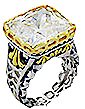 Sterling Silver and 14kt. Gold Vermeil CZ Ring