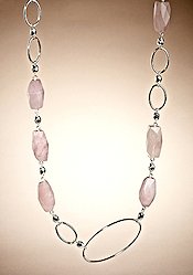 Adrienne Vittadini Rose Quartz Necklace