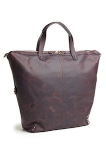 Ava Rose Speed Racer Tote Handbag in Burgundy