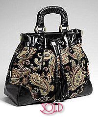 Isabella Fiore Mahogany Tapestry Satchel