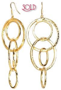 Kenneth Jay Lane Gold Hoop Earrings