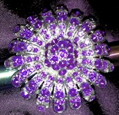 Purple Rhinestone Statement Ring