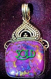 Sterling Silver Purple Turquoise Pendant