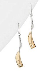 Skagen Yellow Gold-Plated and Steel Earrings